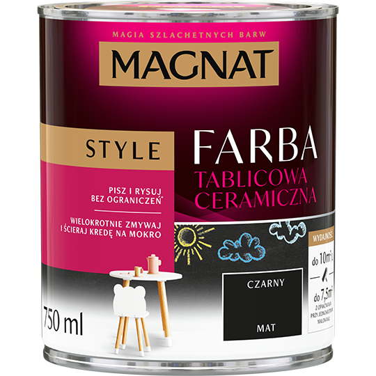 MAG STYL FARBA TABLI.CER.CZARNY 0,75L