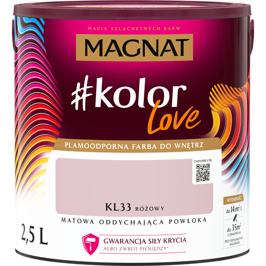 Magnat KLove KL33 różowy 2,5L Magnat KLove KL33 różowy 2,5L
