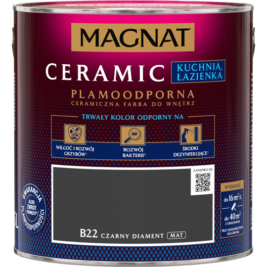 MAGNAT Cer KŁ czarny diament B22 2,5L MAGNAT Cer KŁ czarny diament B22 2,5L
