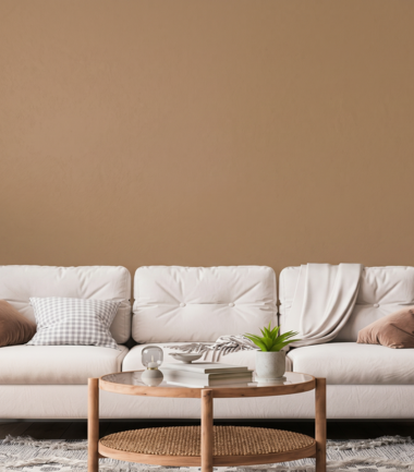 Salon z beżową ścianą MP23 Aromatyczna Kawa
